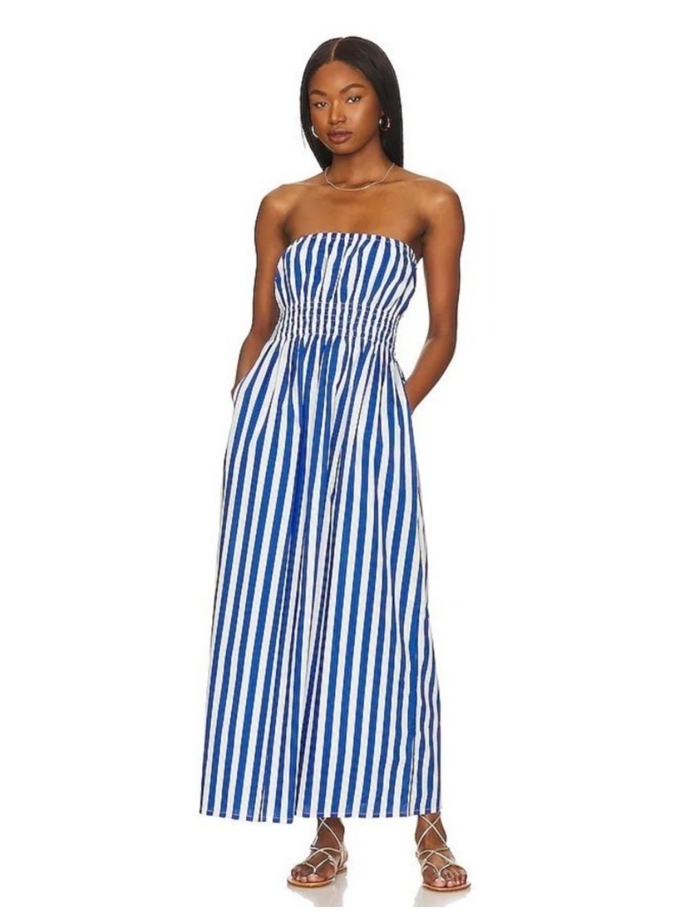 Faithfull The Brand Le Bon Striped Midi Dress 4